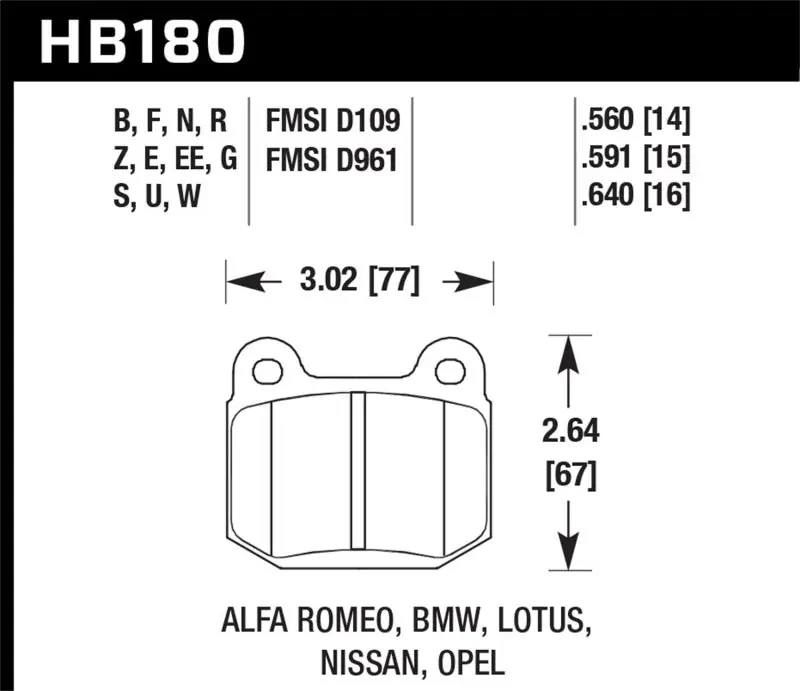 Buy Today Hawk 03-06 Evo / 04-09 STi / 03-07 350z Track DTC-60 Race Rear Pads