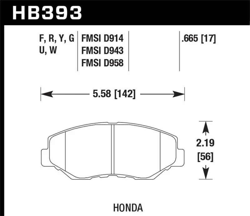 Premium Hawk 15 Honda Accord Race Front DTC-30 Brake Pads