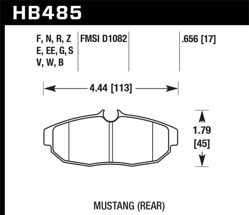 Buy Today Hawk 05-07 Ford Mustang GT & V6 Performance Ceramic Street Rear Brake Pads