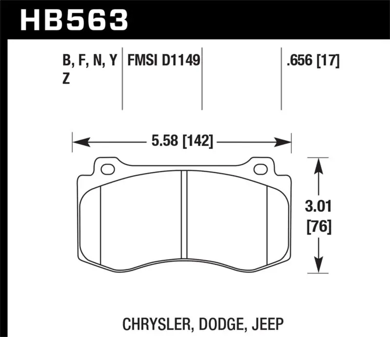 Hawk 06-07 Dodge Magnum SRT8 / 06-09 Challenger SRT8 / 05-07/09 Chrysler 300 C SRT8 HPS Street Front Limited Edition