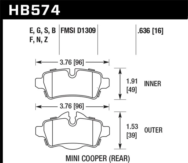Hawk 07+ Mini Cooper HPS Street Rear Brake Pads Trending