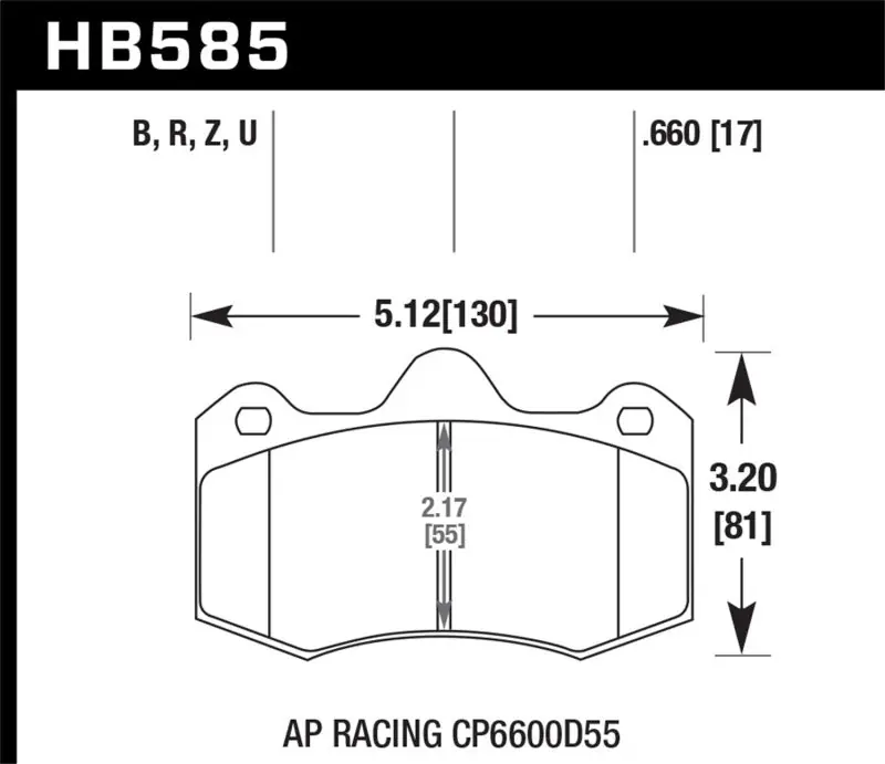 Original Hawk 12-14 McLaren MP4-12C HPS 5.0 Front Brake Pads