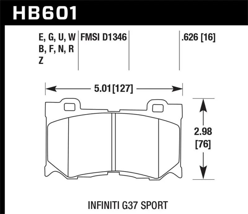 Hawk 09-12 Infiniti G37 Sport HPS Street Front Brake Pads Big Sale