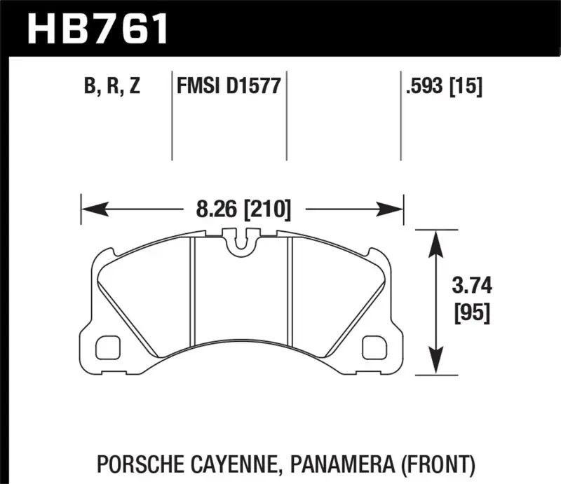 Hawk 10-13 Porsche Panamera / 12-15 Cayenne Performance Ceramic Luxury & Touring Front Brake Pad Hot Picks