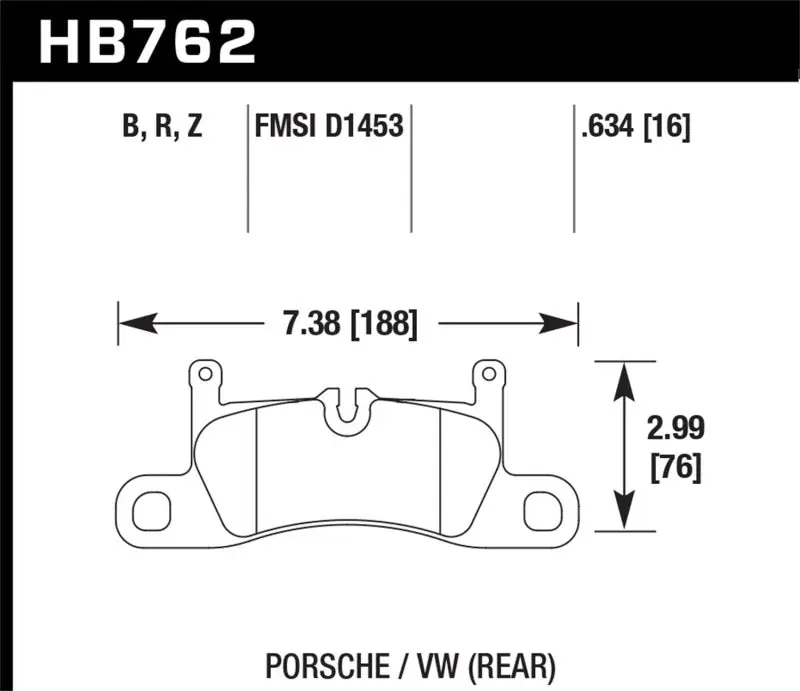 Free Delivery Hawk 11-17 Porsche Cayenne / 11-16 VW Touareg Performance Ceramic Street Rear Brake Pads
