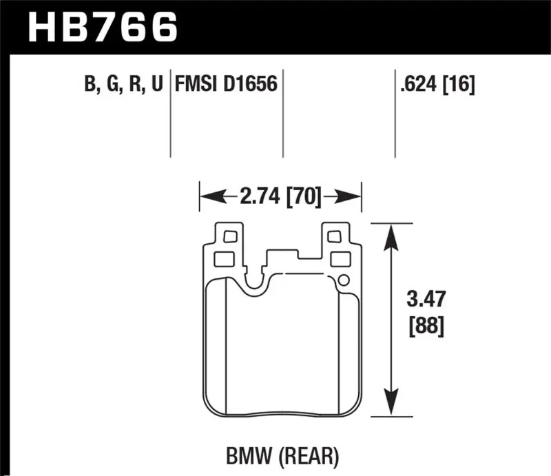 Affordable Hawk BMW DTC-60 Race Rear Brake Pads