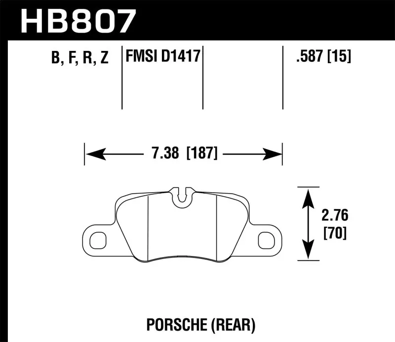 Clearance Hawk 2014 Porsche 911 Performance Ceramic Street Rear Brake Pads