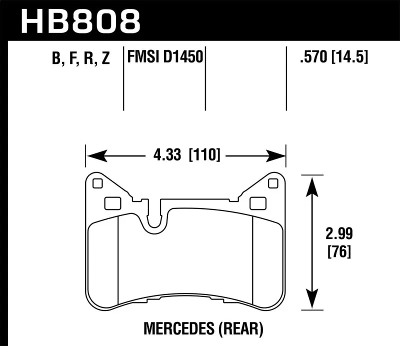 Brand New Hawk 10-15 Mercedes-Benz E63 AMG / 14-16 Mercedes-Benz E63 AMG S Ceramic Street Rear Brake Pads