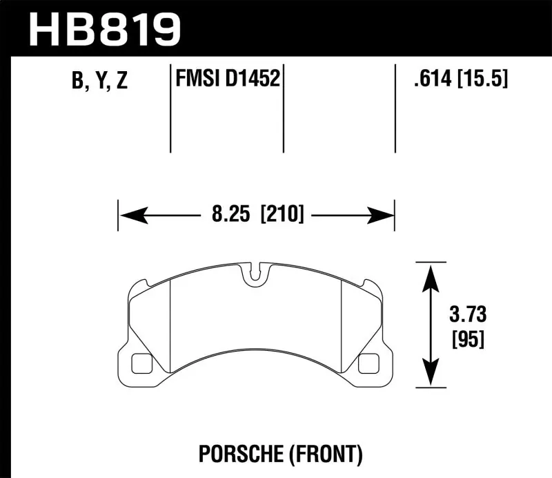 Hawk 11-13 Porsche Cayenne HPS 5.0 Front Brake Pads Authentic