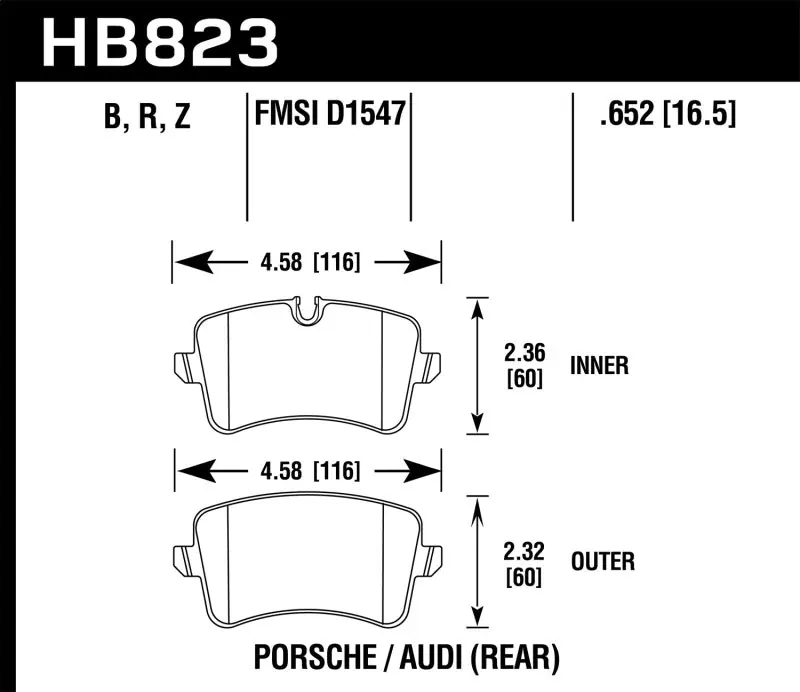 Hawk 11-18 Audi A8 Quattro HPS 5.0 Rear Brake Pads New Arrival