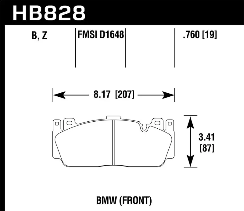 Hawk 12-17 BMW M6 / 14-17 BMW M6 Gran Coupe / 13-16 BMW M5 HPS 5.0 Front Brake Pads Authentic