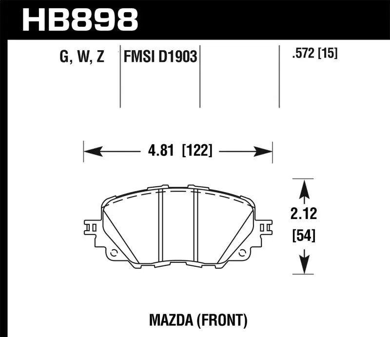 Hawk 17-19 Fiat 124 Spider DTC-60 Front Brake Pads New Arrival