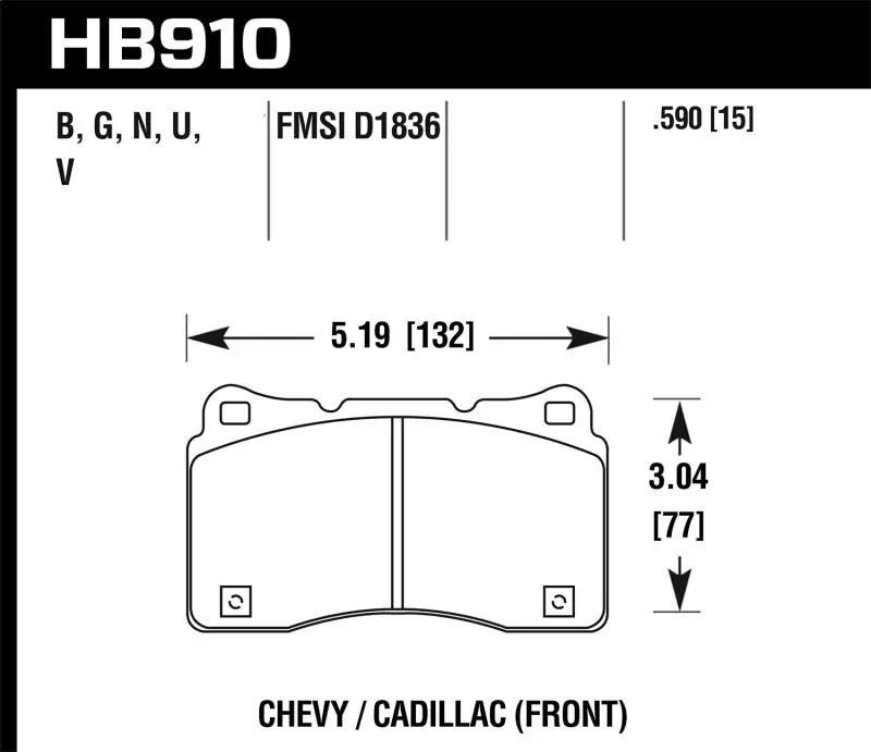 Hawk 15-16 Cadillac XTS / Chevrolet Corvette DTC-60 Front Brake Pads Save Now