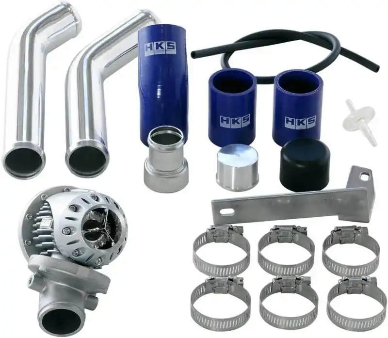 Premium HKS 08+ Evo 10 SSQV4 BOV Kit Includes 2 Polished Aluminum Pipes