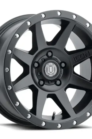 ICON Rebound 17x8.5 5x5.5 0mm Offset 4.75in BS Satin Black Wheel Trusted Brand