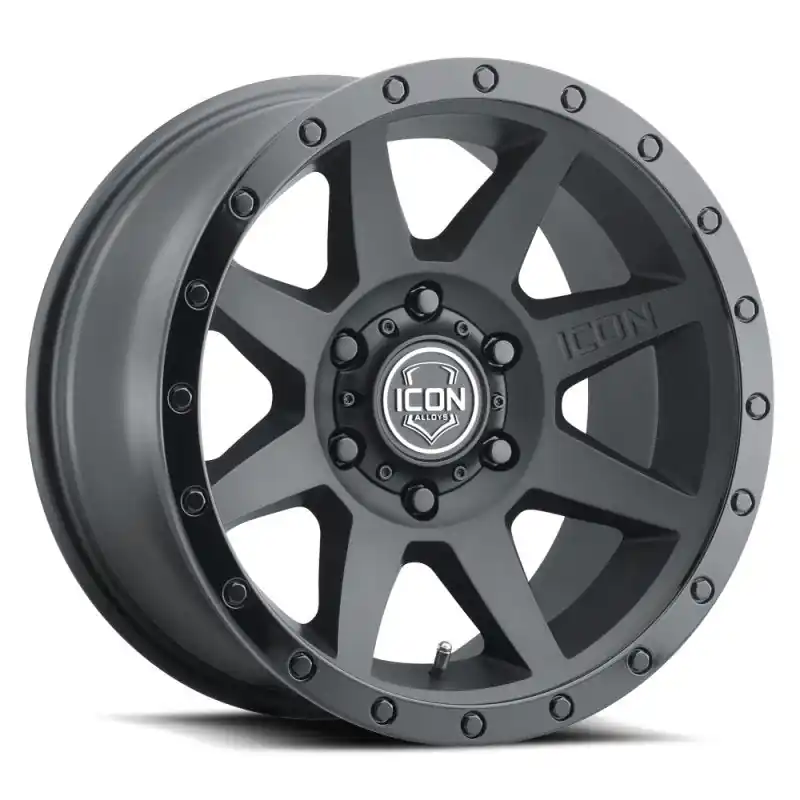 ICON Rebound 18x9 6x5.5 0mm Offset 5in BS 106.1mm Bore Double Black Wheel Genuine
