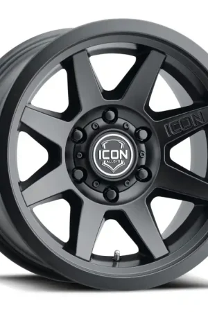 ICON Rebound 17x8.5 6x5.5 0mm Offset 4.75in BS 106.1mm Bore Satin Black Wheel Affordable
