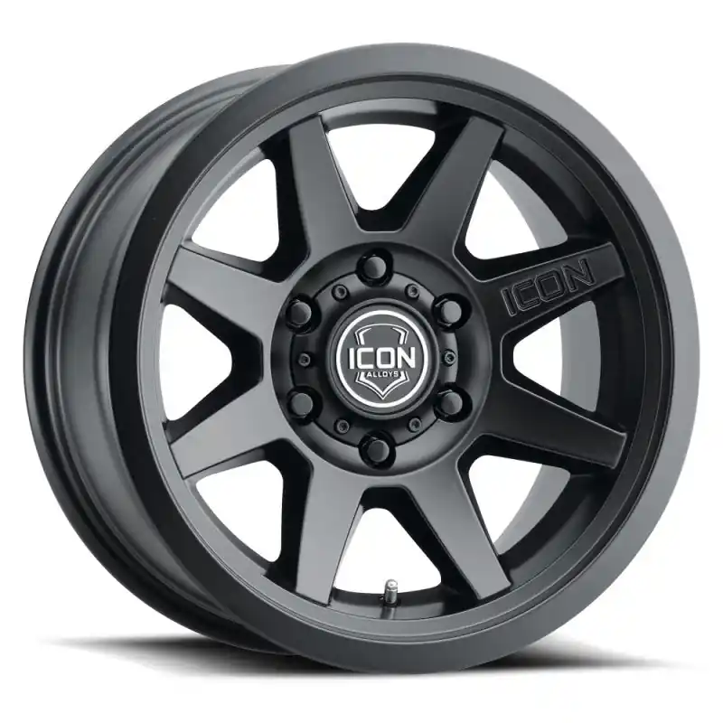 ICON Rebound 17x8.5 6x5.5 0mm Offset 4.75in BS 106.1mm Bore Satin Black Wheel Affordable