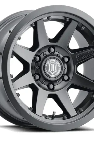 ICON Rebound Pro 17x8.5 6x5.5 0mm Offset 4.75in BS 106.1mm Bore Satin Black Wheel Last Chance