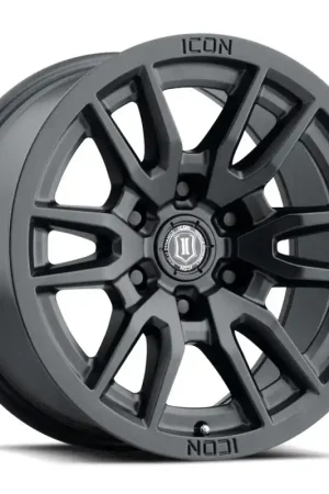 ICON Vector 6 17x8.5 6x135 6mm Offset 5in BS 87.1mm Bore Satin Black Wheel Weekend Sale