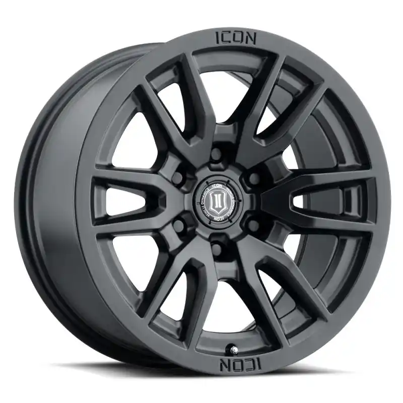 ICON Vector 6 17x8.5 6x135 6mm Offset 5in BS 87.1mm Bore Satin Black Wheel Weekend Sale