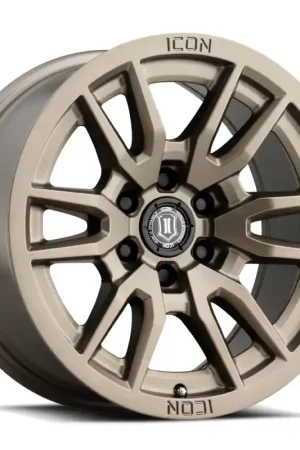 Bulk Order ICON Vector 6 17x8.5 6x5.5 0mm Offset 4.75in BS 106.1mm Bore Bronze Wheel