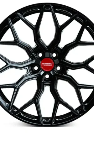Vossen HF-2 22x10.5 / 5x120 / ET38 / Deep Face / 72.56 - Gloss Black Wheel Clearance