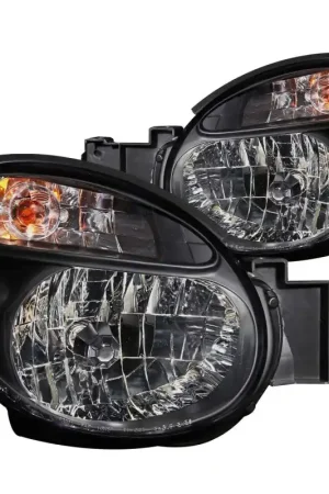 ANZO 2002-2003 Subaru Impreza Crystal Headlights Black Money Back Guarantee