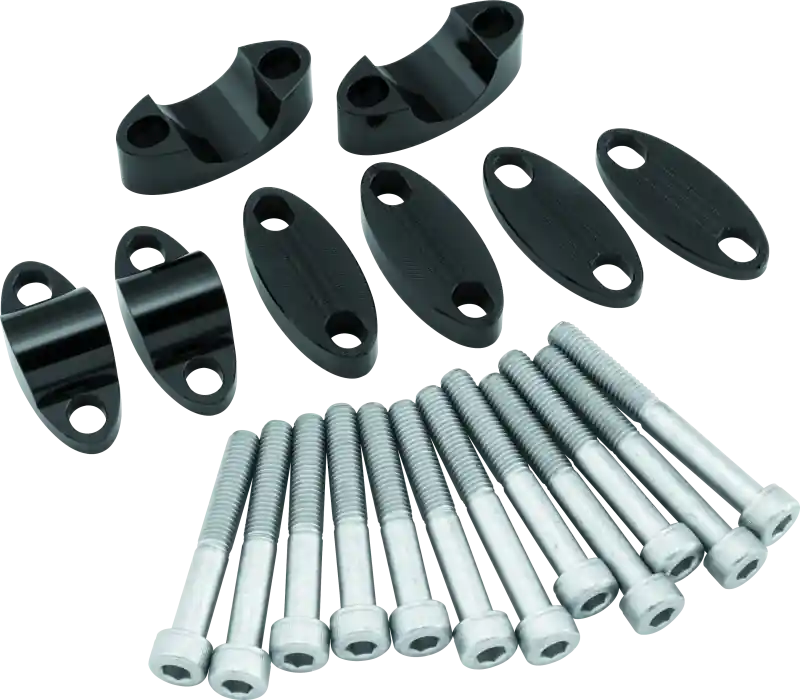 Grab Now BikeMaster Aluminum Handlebar Risers 1-1/8in - Black