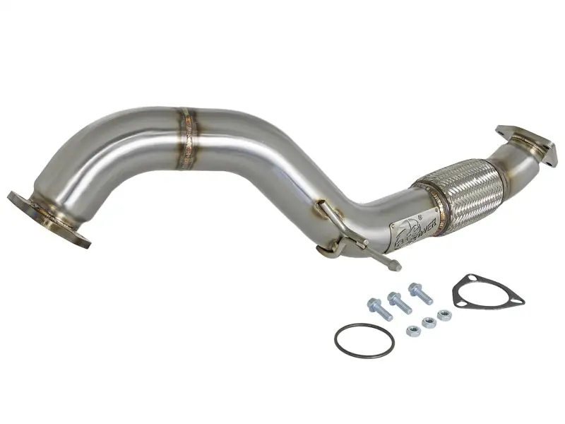 Instant Buy aFe Twisted Steel 3in Rear Down-Pipe/Mid Pipe 2017+ Honda Civic Type R I4 2.0L (t)