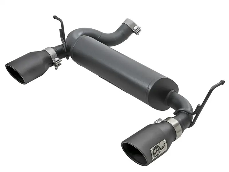 aFe Rebel Series 2.5in 409 SS Axle-Back Exhaust w/ Black Tips 2007+ Jeep Wrangler (JK) V6 3.6L/3.8L Popular