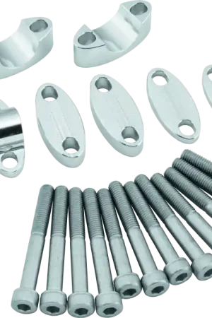 Worldwide Shipping BikeMaster Aluminum Handlebar Risers 1-1/8in - Silver