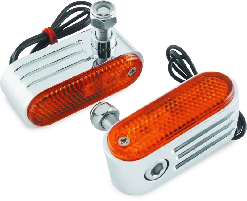 BikeMaster Marker/Side Lights 5/16in Mount Single Bulb Amber Certified