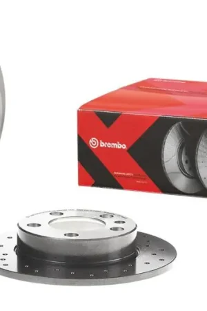 Brembo 09-16 Audi A4/A4 Quattro/10-14 A5/09-16 Q5 Rear Premium Xtra Cross Drilled UV Coated Rotor Fast Shipping
