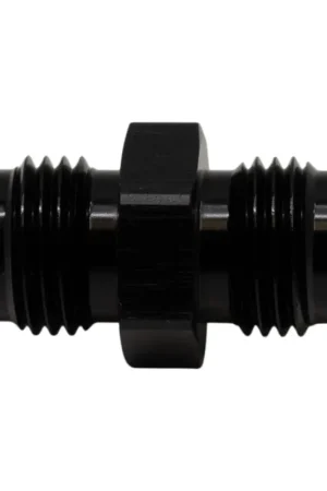 DeatschWerks 6AN Male Flare to 6AN Male Flare Coupler - Anodized Matte Black Professional Grade