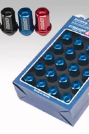 Rays Dura-Nut L42 Straight Type 14x1.50 Lug Nut Set 16 Lug 4 Lock Set - Blue Must Have