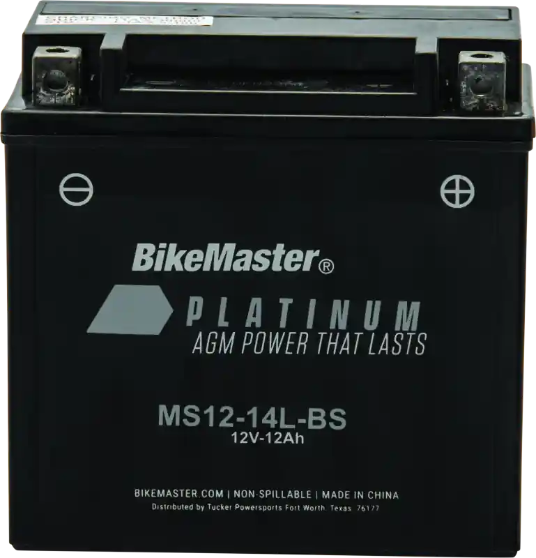 BikeMaster AGM Battery - MS12-14L-BS Fresh Stock
