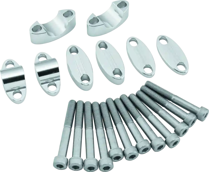 Premium BikeMaster Aluminum Handlebar Risers 1-1/8in - Silver