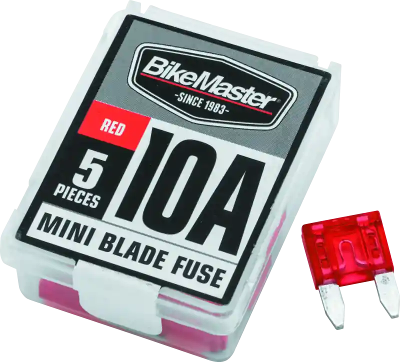 BikeMaster 5Piece 10A Replacement Mini Blade Fuse Free Returns