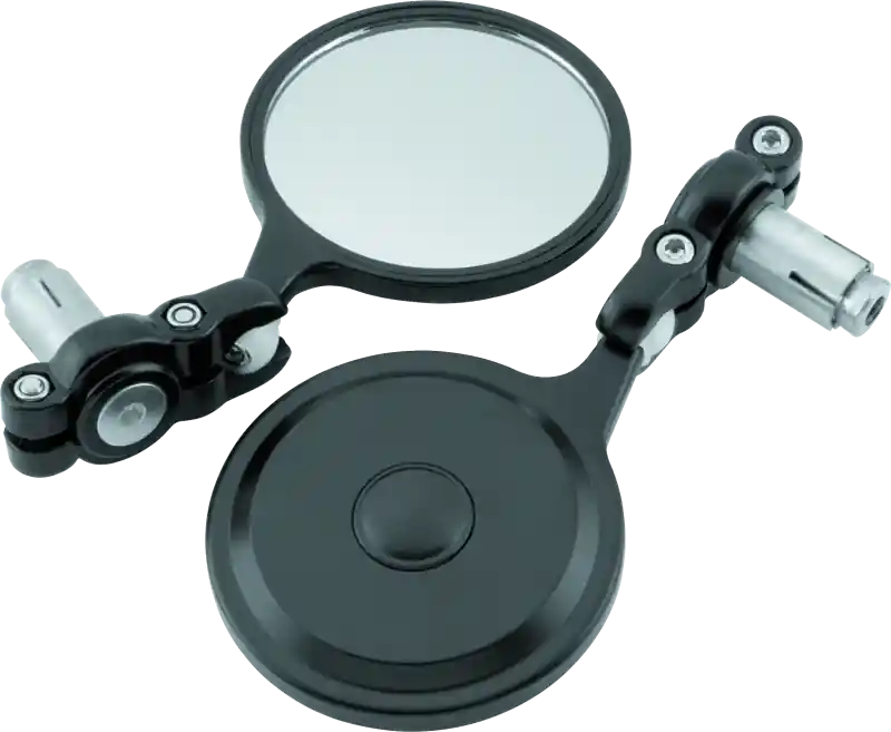 New Arrival BikeMaster Barend Mirror Folding 7/18in Handlebars - Pair - Black