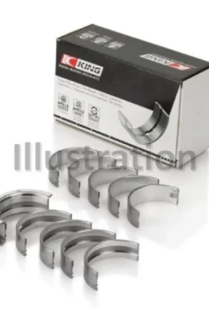 King Engine Bearings Mini W10B16A/W11B16A Silicon Bi-Metal Aluminum Main Bearing Set - Size +0.25mm High Quality