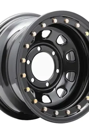 Best Choice Pro Comp Steel Wheels 252-6183 16x10 6x5.5 4in BS Gloss Black D-Window