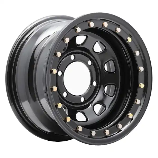 Best Choice Pro Comp Steel Wheels 252-6183 16x10 6x5.5 4in BS Gloss Black D-Window