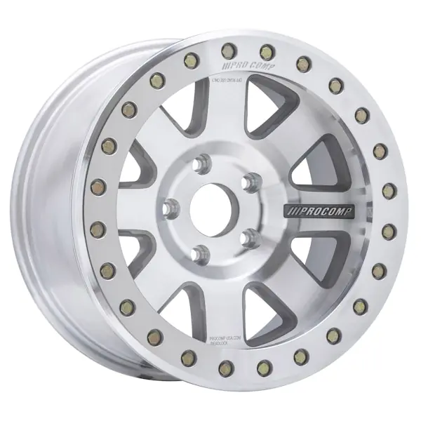 Sale Pro Comp Wheels 1175-796547 Trilogy Race SUPER MACHINED FINISH 17x9 5x4.5 4.75BS Offset-6mm Cap P/N 10751700