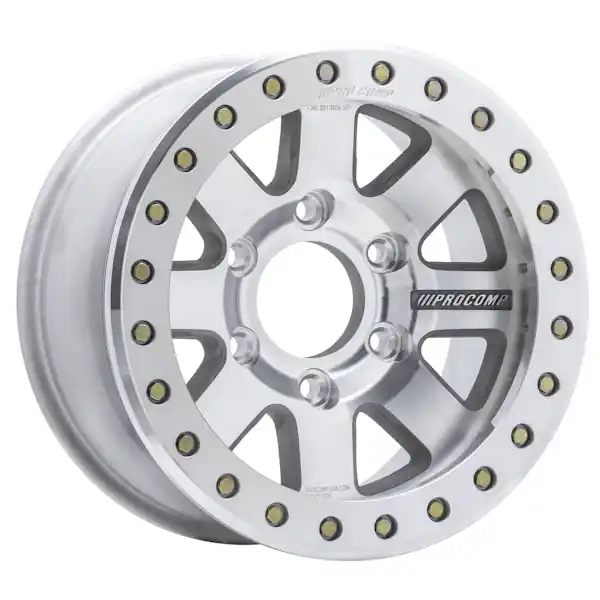 Authentic Pro Comp Wheels 1175-796637 Trilogy Race SUPER MACHINED FINISH 17x9 6x6.5 3.75BS Offset-30mm Cap P/N 1075170