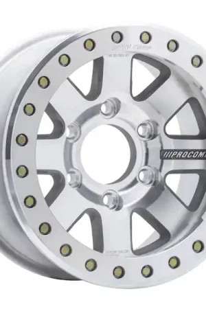 Discount Pro Comp Wheels 1175-798347 Trilogy Race SUPER MACHINED FINISH 17x9 6x5.5 4.75BS Offset-6mm Cap P/N 10751700