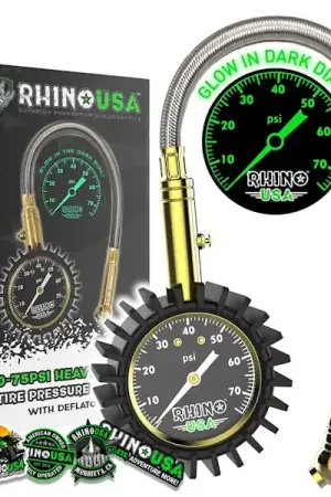 Sale Rhino USA GRLA-GAUGE-75 Rhino USA 75 PSI Analog Heavy Duty Tire Pressure Gauge