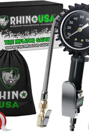Certified Rhino USA RGAUGE-0100 Rhino USA 100 PSI Analog Tire Inflator Gauge