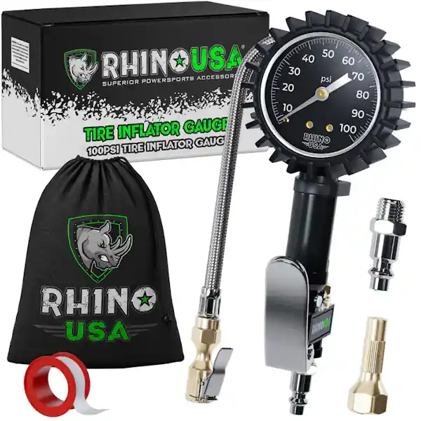 Certified Rhino USA RGAUGE-0100 Rhino USA 100 PSI Analog Tire Inflator Gauge