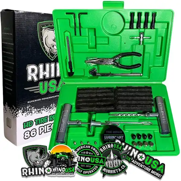 Rhino USA RNO-TIRE-REPAIR-KIT Rhino USA Tire Repair Plug Kit, 86 Pieces Same Day Shipping